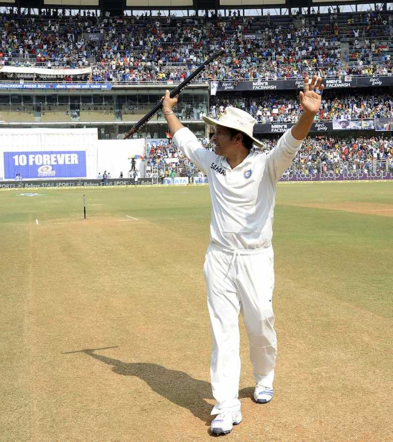 Sachin Tendulkar during his farewell Test match